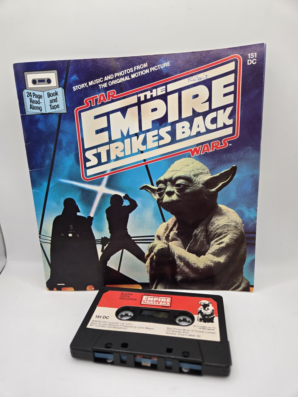 Star Wars Read-Along Book and Cassette with Black Cassette and Blue Artwork